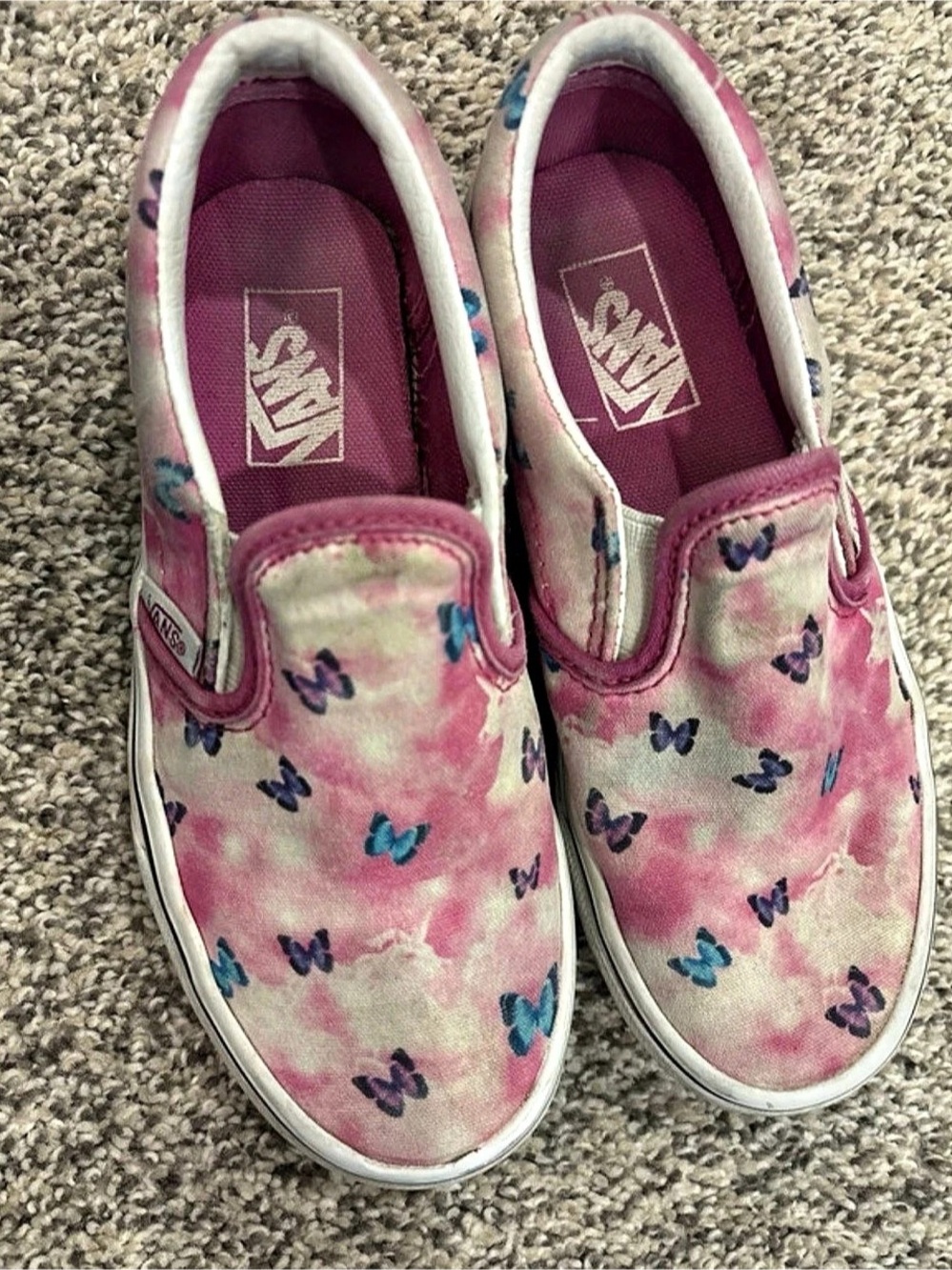 Vans Classic Slip-On Butterfly Print Sneakers Girls US 1